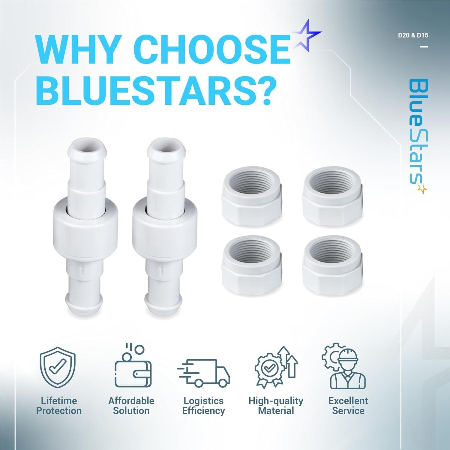 [Lifetime Warranty] D20 Pool Cleaner Hose Swivel & D15 Hose Nut Kit image 2