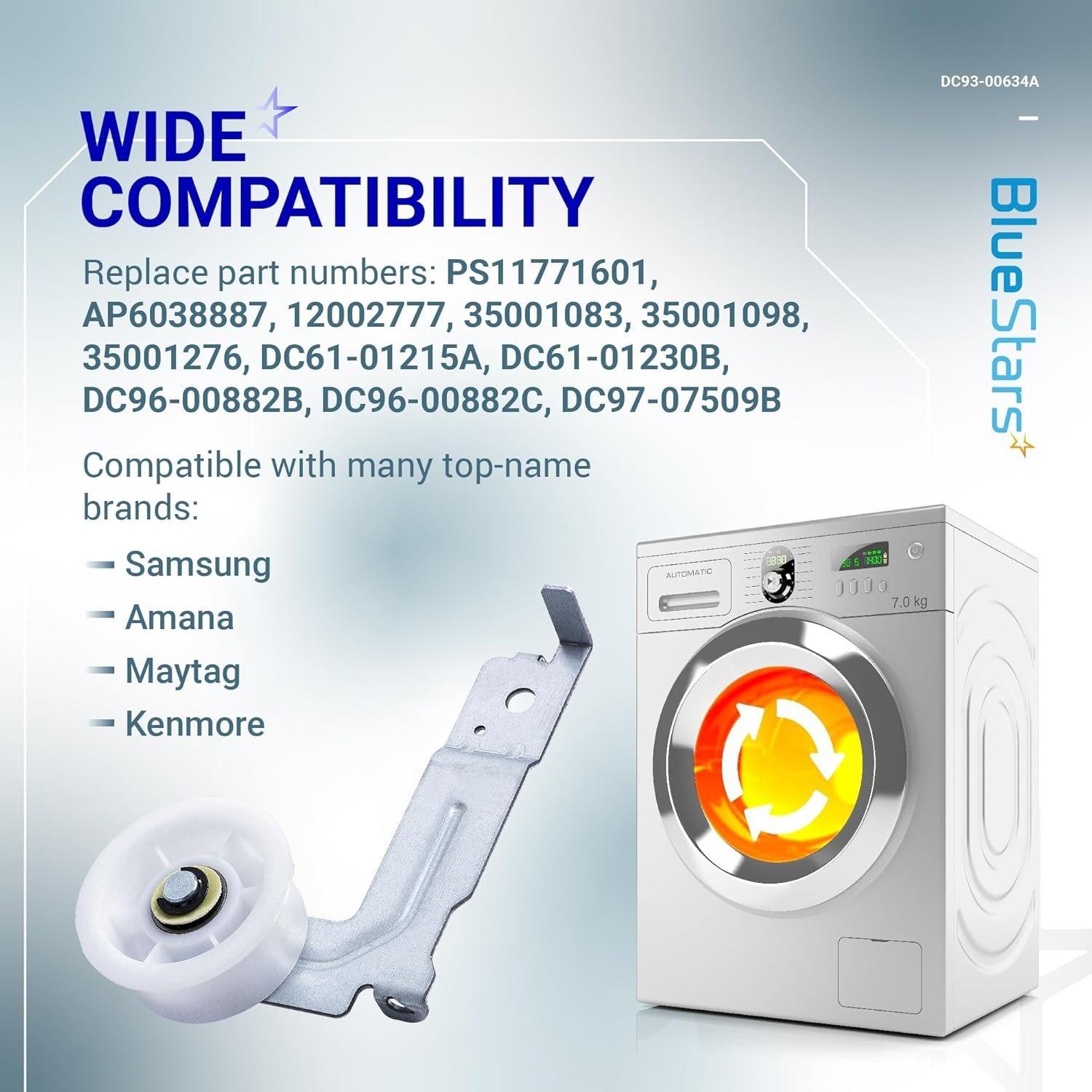 [Lifetime Warranty] DC93-00634A Dryer Idler Pulley - Compatible with Samsung Dryers DV45H7000EW DV48H7400EW DV42H5000EW DV48J7700EW DC96-00882C AP4373659 image 4