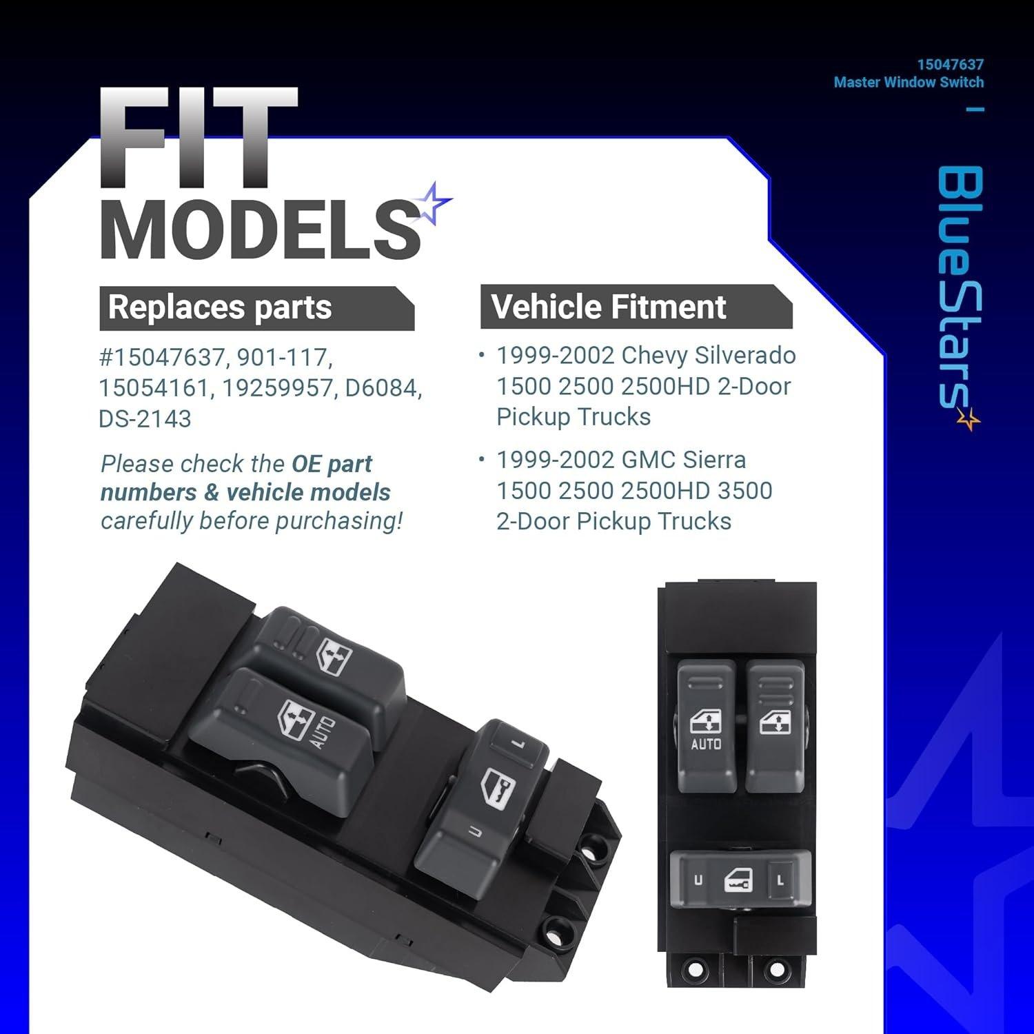 [Lifetime Warranty] 15047637 Driver Side Power Master Window Switch image 6