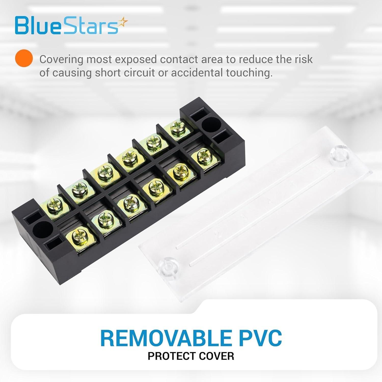 [Lifetime Warranty] 5-pack 6 Positions Terminal Strip Blocks 600V 25A with Cover and 5-pack 400V 25A 6 Positions Pre-Insulated Terminals Barrier Strip image 2