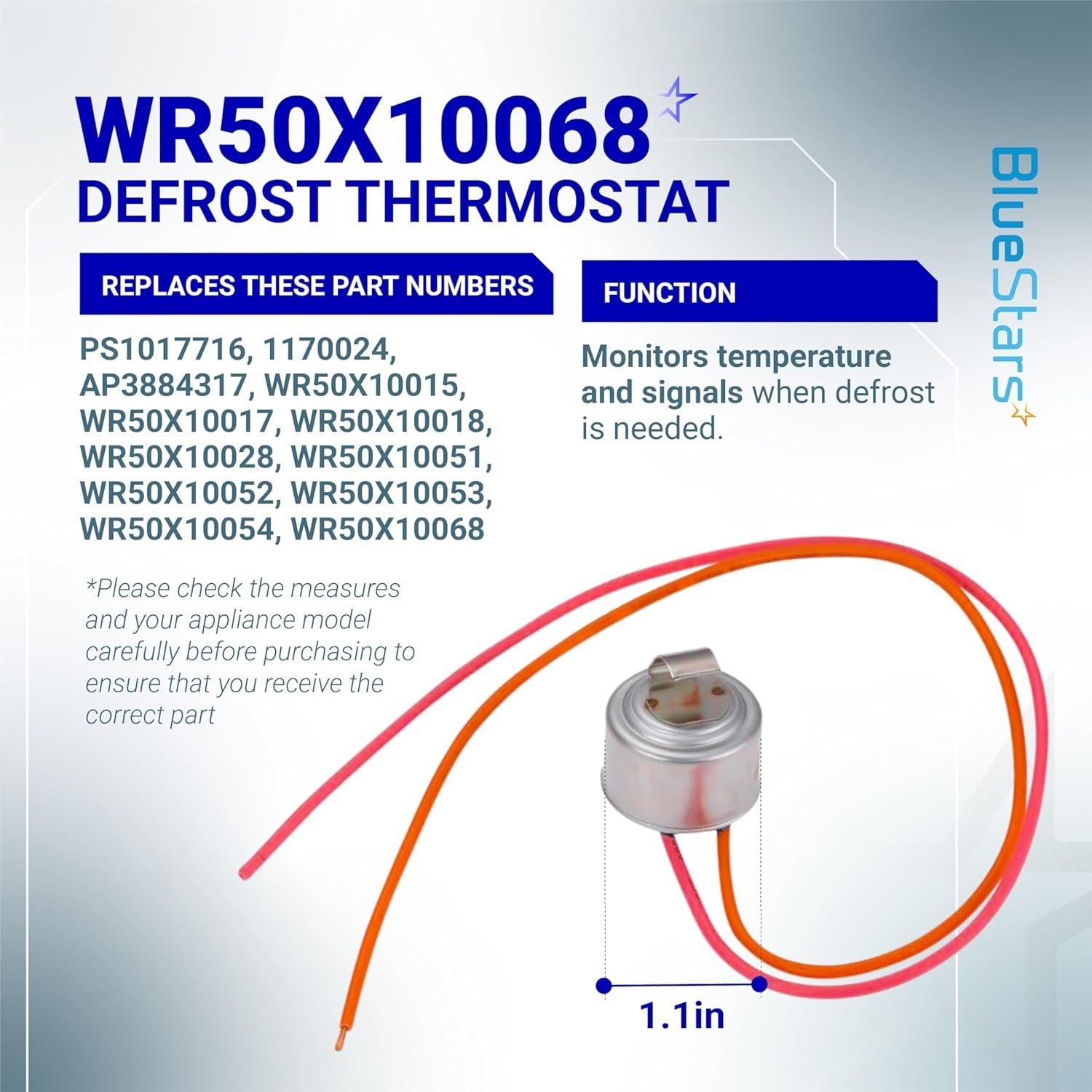 [Lifetime Warranty] WR51X10055 Refrigerator Defrost Heater, WR55X10025 Temperature Sensor and WR50X10068 Defrost Thermostat Replacement - Compatible with GE Hotpoint Refrigerators image 6