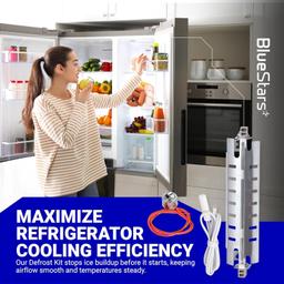 [Lifetime Warranty] WR51X10055 Refrigerator Defrost Heater, WR55X10025 Temperature Sensor and WR50X10068 Defrost Thermostat Replacement - Compatible with GE Hotpoint Refrigerators thumbnail 2