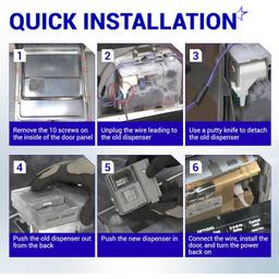 [Lifetime Warranty] W10861000 Dishwasher Detergent Dispenser - Compatible with Whirlpool Kitchenaid Dishwasher WDT730PAHZ0 - Replaces W10620296 W10620298 W10620297 PS11731570 thumbnail 8