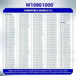 [Lifetime Warranty] W10861000 Dishwasher Detergent Dispenser - Compatible with Whirlpool Kitchenaid Dishwasher WDT730PAHZ0 - Replaces W10620296 W10620298 W10620297 PS11731570 thumbnail 7