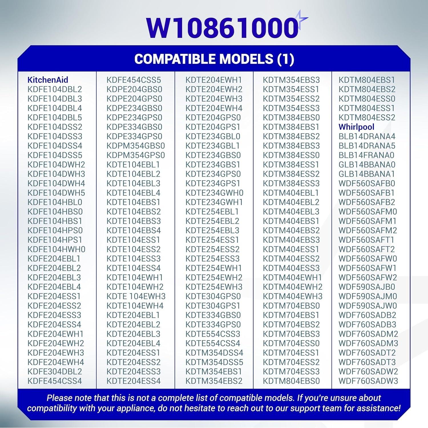 [Lifetime Warranty] W10861000 Dishwasher Detergent Dispenser - Compatible with Whirlpool Kitchenaid Dishwasher WDT730PAHZ0 - Replaces W10620296 W10620298 W10620297 PS11731570 image 7