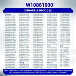 [Lifetime Warranty] W10861000 Dishwasher Detergent Dispenser - Compatible with Whirlpool Kitchenaid Dishwasher WDT730PAHZ0 - Replaces W10620296 W10620298 W10620297 PS11731570 thumbnail 1