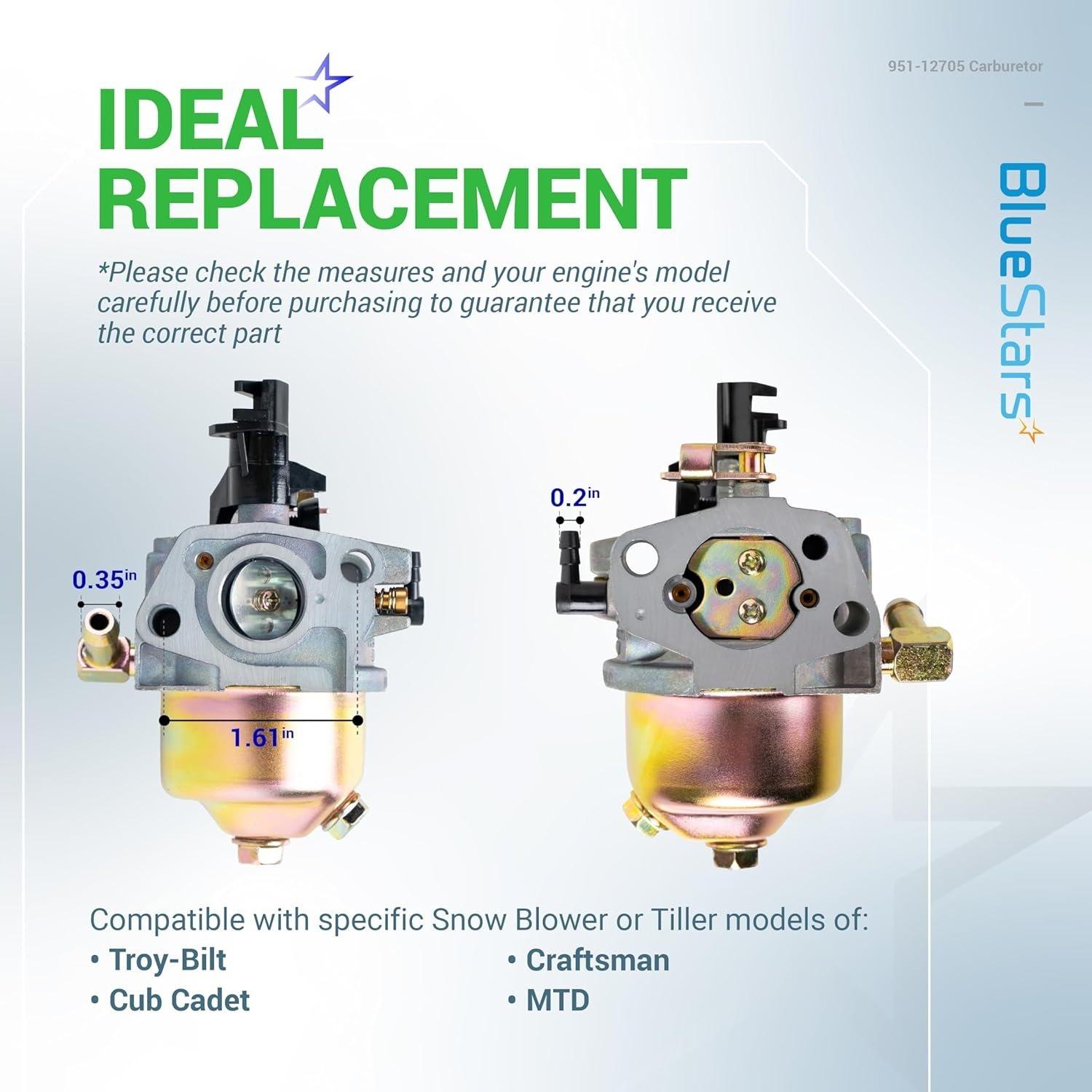 [Lifetime Warranty] 951-12705 Carburetor image 1