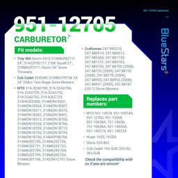 [Lifetime Warranty] 951-12705 Carburetor thumbnail 2