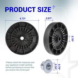 [Lifetime Warranty] WH03X32097 Washer Transmission Pulley & Nut - Compatible with GE Hotpoint Washing Machine - Replaces WH49X25379 WH03X28859 AP6996076 PS16226205 thumbnail 2