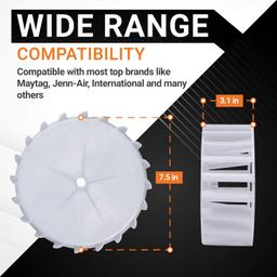 [Lifetime Warranty] Y303836 303836 Dryer Blower Wheel With Clamp Replacement - Compatible with Maytag Jenn-Air International Dryers - Replaces 1245880 AP4294048 thumbnail 2