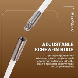 [Lifetime Warranty] 30 Feet Dryer Vent Cleaner Kit with Drill Attachment - Extendable Dryer Vent Cleaner Kit with Brush & 22 Detachable Rods thumbnail 3