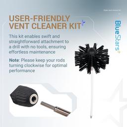 [Lifetime Warranty] 30 Feet Dryer Vent Cleaner Kit with Drill Attachment - Extendable Dryer Vent Cleaner Kit with Brush & 22 Detachable Rods thumbnail 7