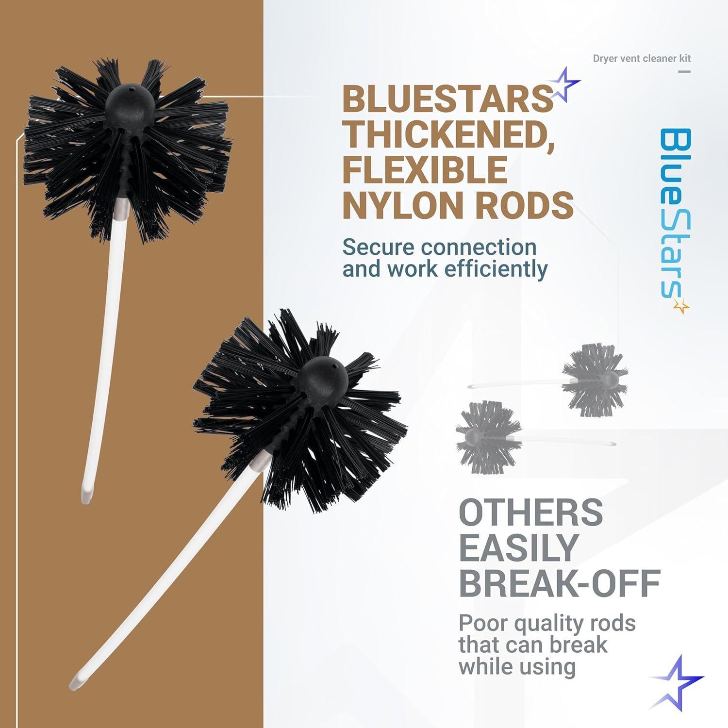 [Lifetime Warranty] 30 Feet Dryer Vent Cleaner Kit with Drill Attachment - Extendable Dryer Vent Cleaner Kit with Brush & 22 Detachable Rods image 8