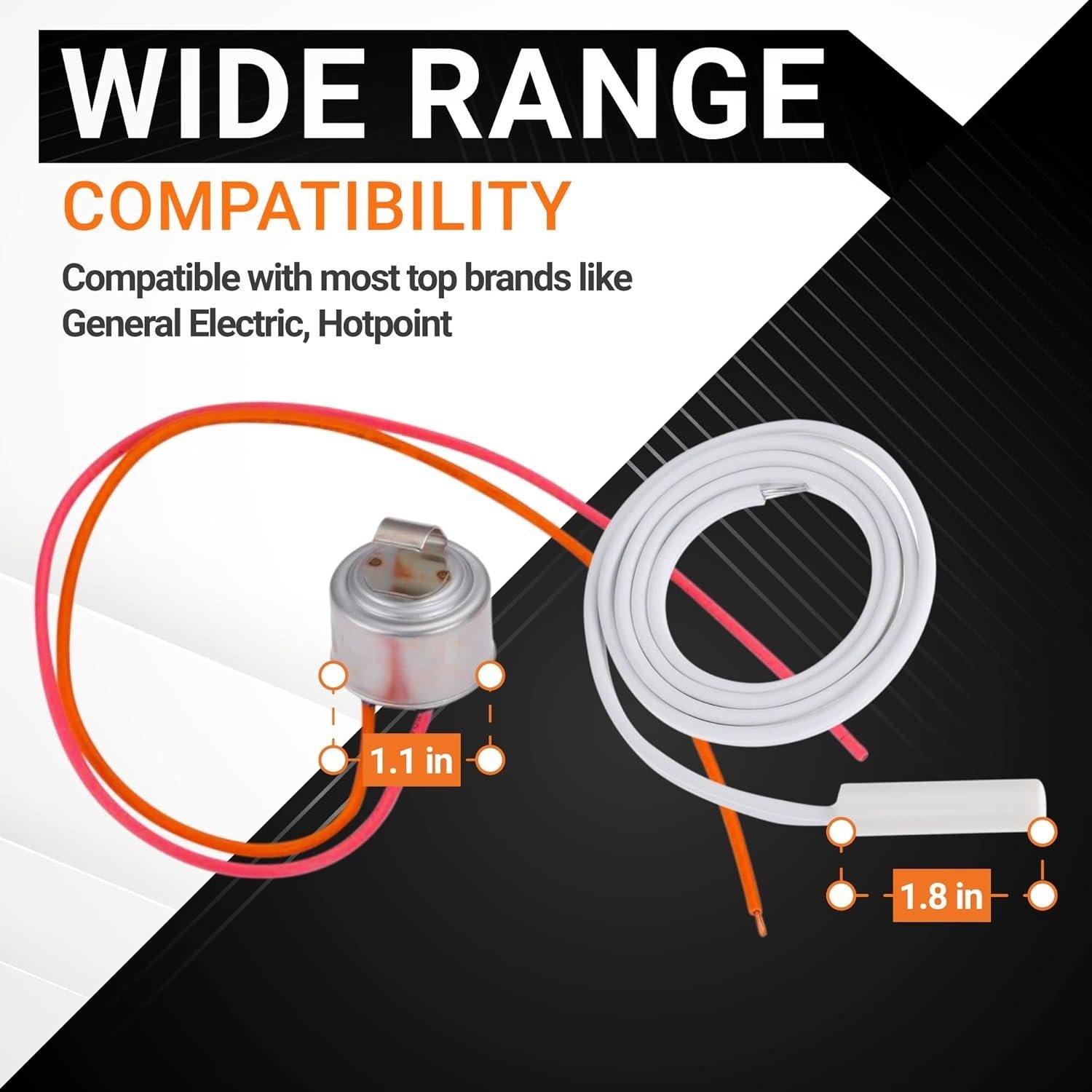 WR55X10025 Refrigerator Temperature Sensor WR50X10068 Refrigerator Defrost Thermostat image 1