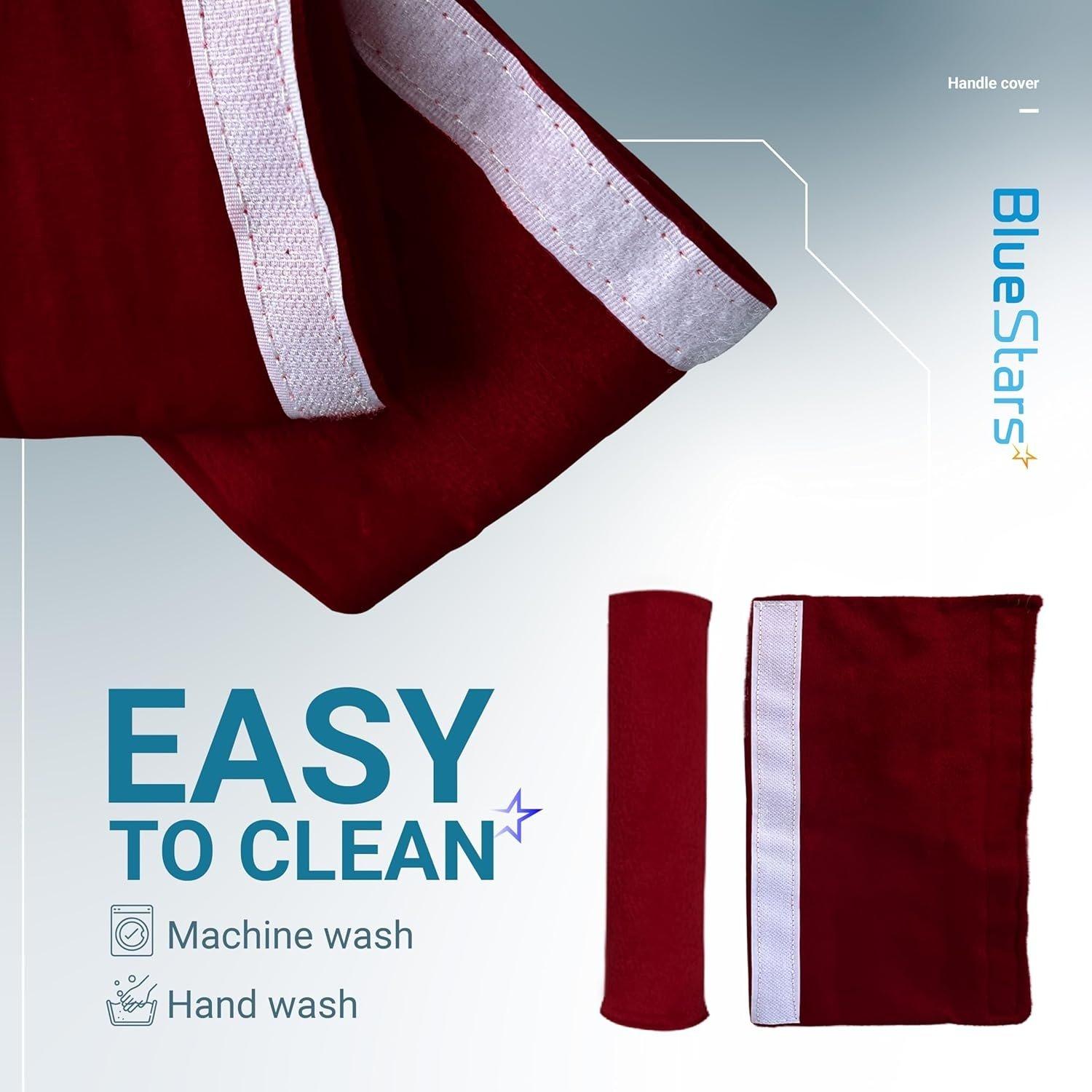 [Lifetime Warranty] Microwave Door Handle Covers, Keep Your Kitchen Appliances Clean from Smudges, Drips, Food Stains, Oil, Decor Protector for Ovens, Microwaves, Cabinets Pull (Red) - Pack of 4 image 1