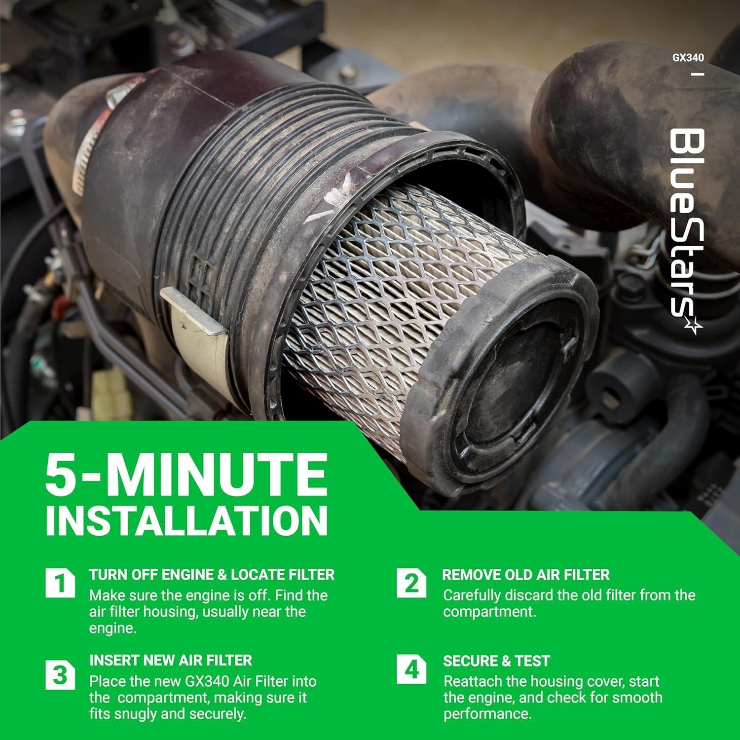 [Lifetime Warranty] AFZE30 GX390 GX340 Air Filter Honda image 2