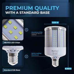 [Lifetime Warranty] 2-pack 40W E26 LED Corn Light Bulbs E26 Medium Base 2900 Lumens Super Bright (280W Equivalent) thumbnail 3