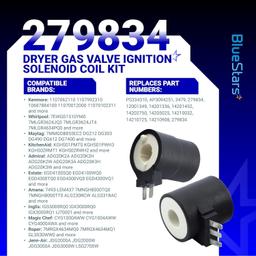 [Lifetime Warranty] 279834 Dryer Gas Valve Ignition Solenoid Coil Kit - Compatible with Whirlpool Kenmore Maytag Dryers - Replaces AP3094251 PS334310 12001349 - Pack of 6 thumbnail 4