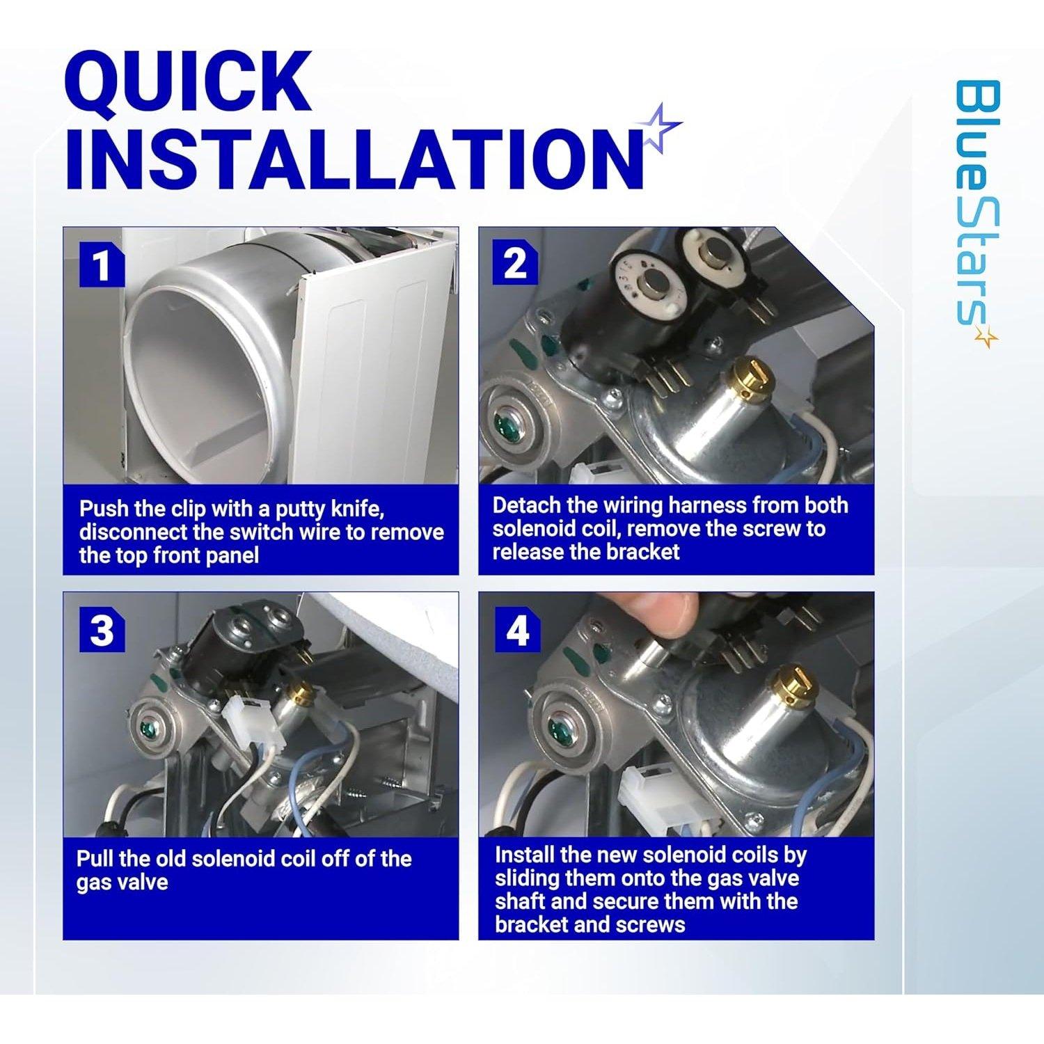 [Lifetime Warranty] 279834 Dryer Gas Valve Ignition Solenoid Coil Kit - Compatible with Whirlpool Kenmore Maytag Dryers - Replaces AP3094251 PS334310 12001349 - Pack of 6 image 1