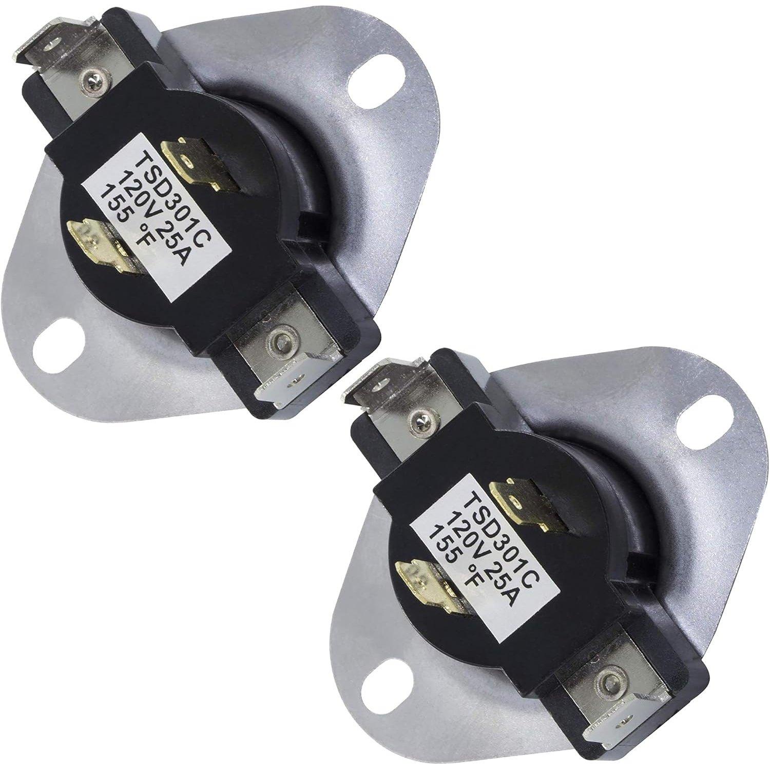 [Lifetime Warranty] WP3387134 3387134 Dryer Cycling Thermostat - Compatible with Whirlpool Kenmore Dryers - Replaces AP6008270 306910 3387135 3387139 ET187 PS11741405 - Pack of 2 image 0