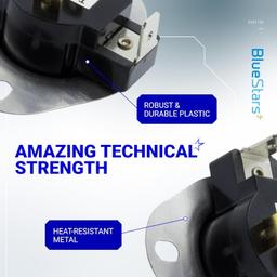 [Lifetime Warranty] WP3387134 3387134 Dryer Cycling Thermostat - Compatible with Whirlpool Kenmore Dryers - Replaces AP6008270 306910 3387135 3387139 ET187 PS11741405 - Pack of 2 thumbnail 2