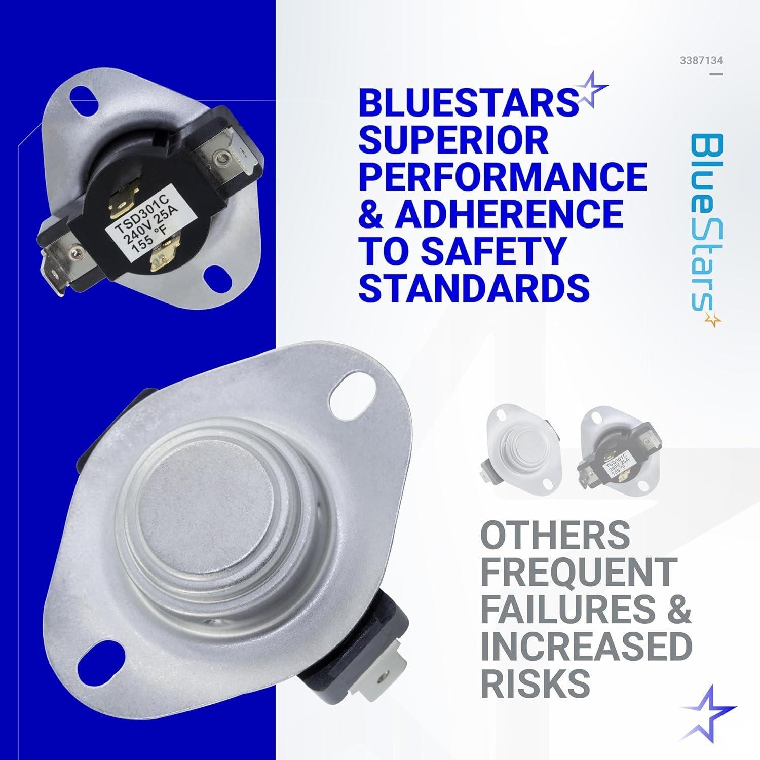 [Lifetime Warranty] WP3387134 3387134 Dryer Cycling Thermostat - Compatible with Whirlpool Kenmore Dryers - Replaces AP6008270 306910 3387135 3387139 ET187 PS11741405 - Pack of 2 image 4