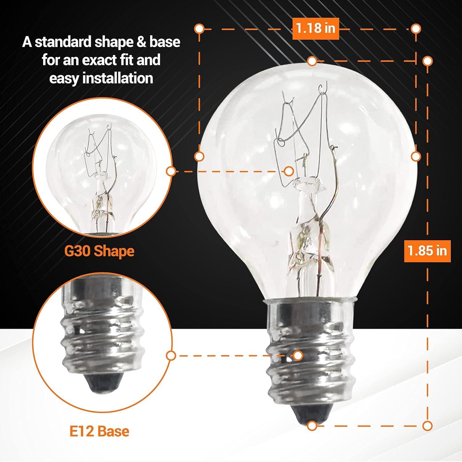 [Lifetime Warranty] G30 E12 20W Bulb for Middle Size Scentsy Warmers - Pack of 8 image 5