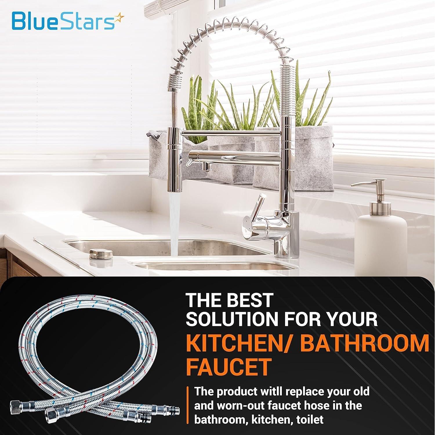 Stainless 32-inch Flexible Bathroom Kitchen Faucet Connector image 1
