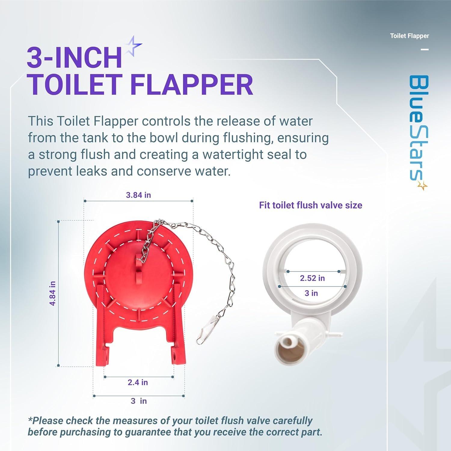 [Lifetime Warranty] 3-Inch Toto Toilet Flapper Replacement - Pack of 2 image 5
