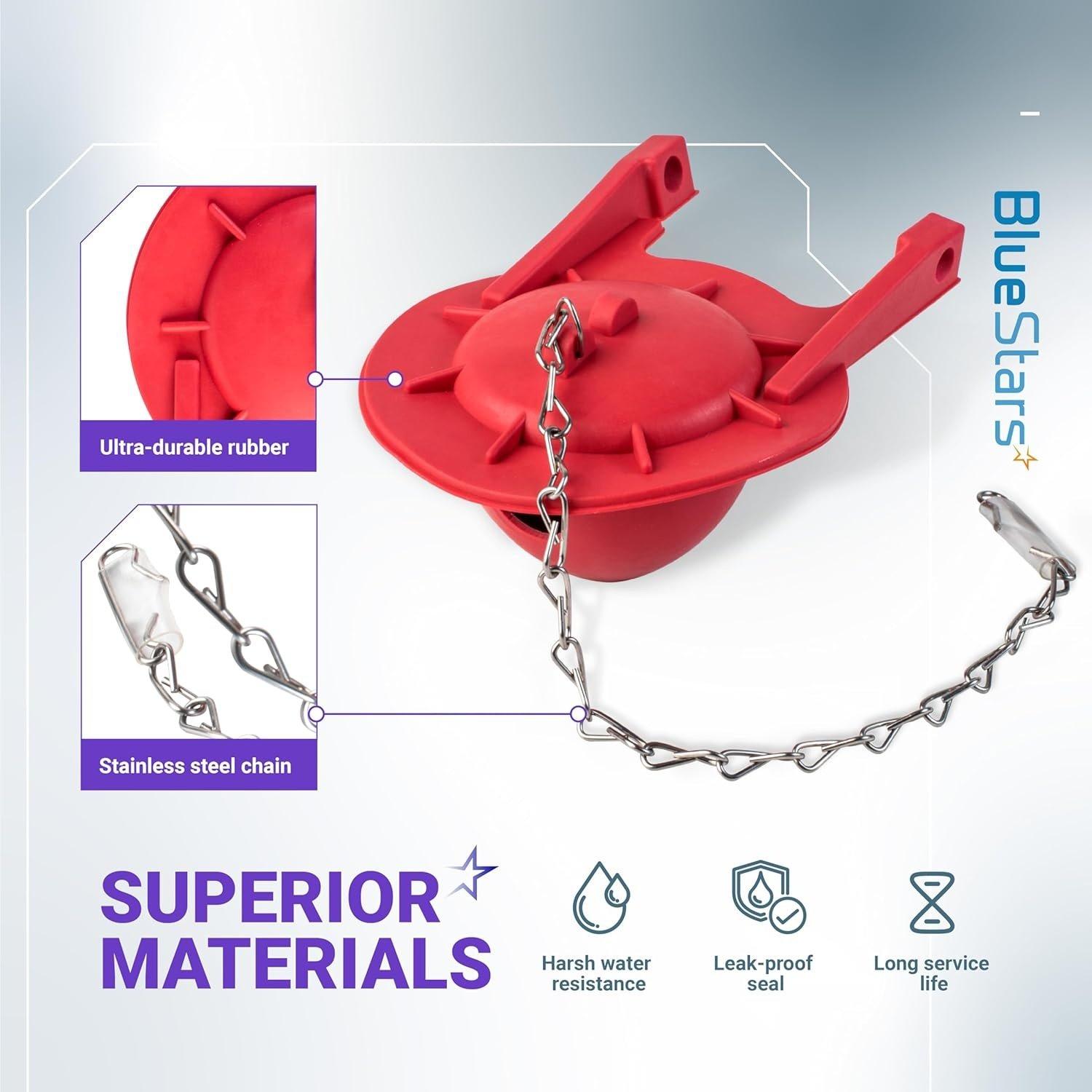 [Lifetime Warranty] 3-Inch Toto Toilet Flapper Replacement - Pack of 2 image 2