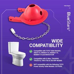 [Lifetime Warranty] 3-Inch Toto Toilet Flapper Replacement - Pack of 2 thumbnail 1