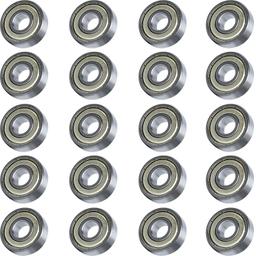 20 Pcs 608ZZ Double Metal Seal Bearings 8x22x7mm (0.31x0.87x0.28”) thumbnail 0