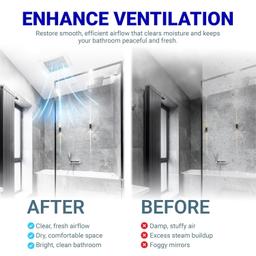 S97015162 Fan Motor Assembly for Bathroom Exhaust Fans 8" x 8-1/4" Housing 80CFM 2.5 Sones thumbnail 6