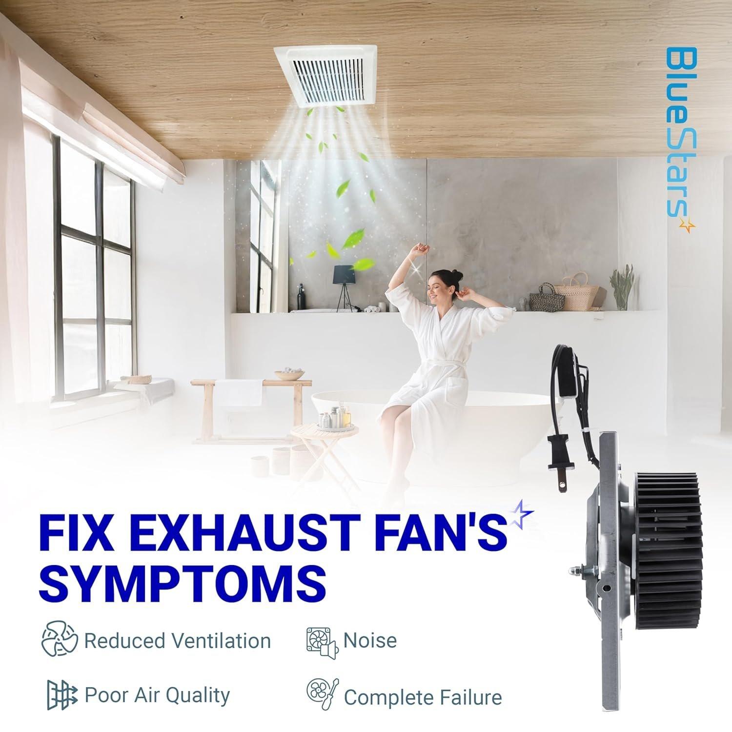 S97015162 Fan Motor Assembly for Bathroom Exhaust Fans 8" x 8-1/4" Housing 80CFM 2.5 Sones image 5