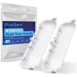 [Lifetime Warranty] W10861225 W10714516 Dryer Door Handle - Compatible with Whirlpool Kenmore Maytag Dryers - Replaces AP5999398 PS11731583 W10861225VP - Pack of 2 thumbnail 0