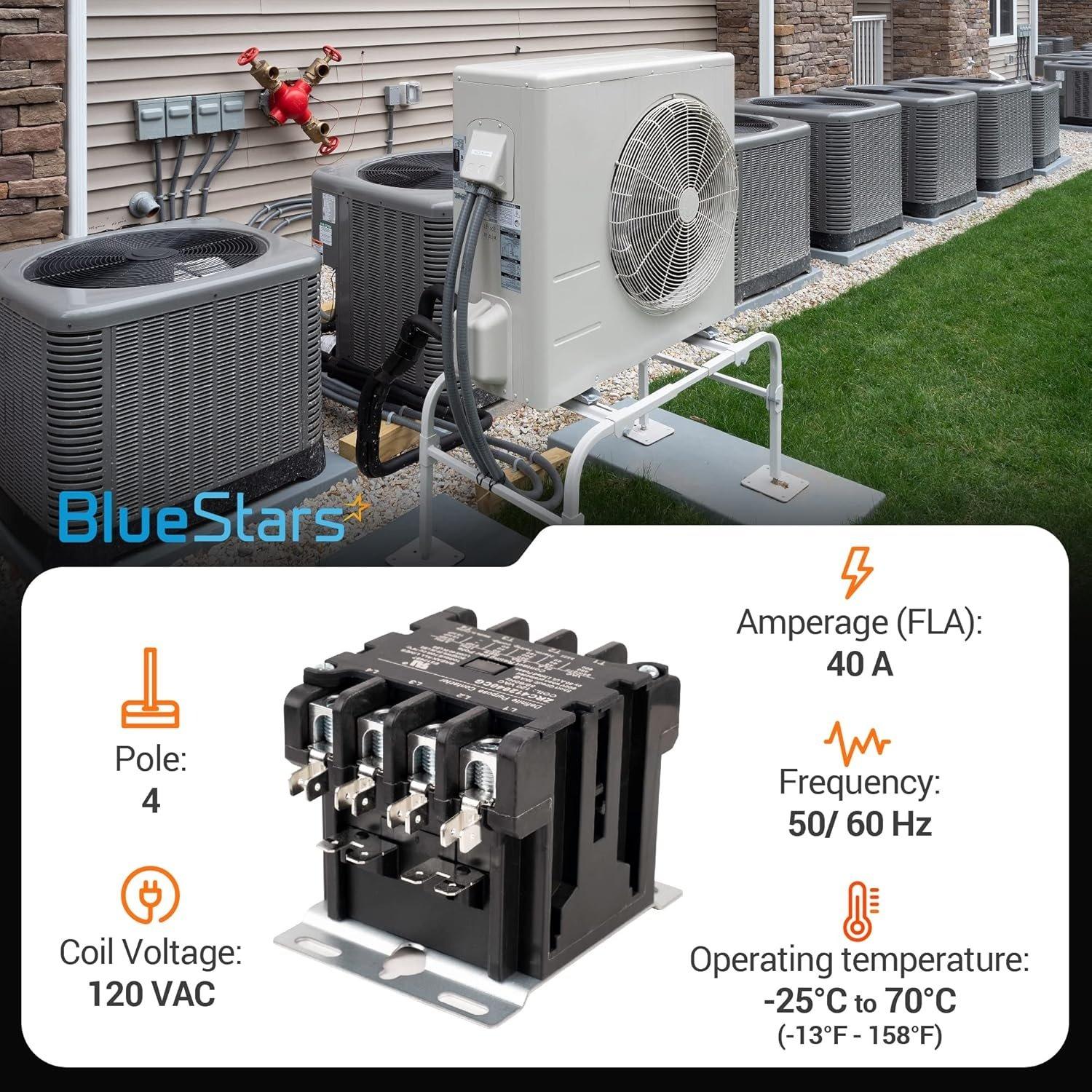 4 Pole Contactor 40 Amp 120 VAC Coil, Pack of 2 image 5