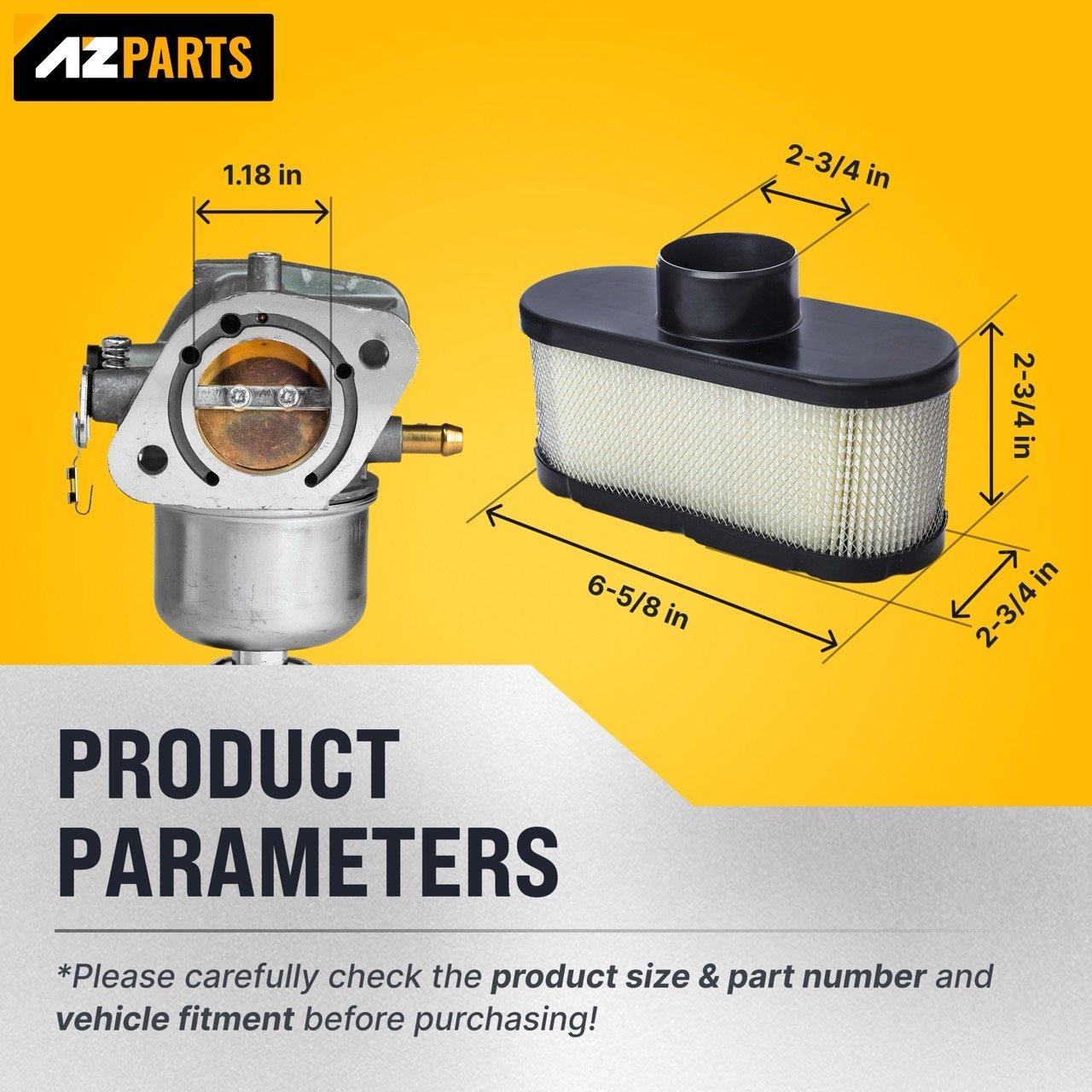 [Lifetime Warranty] 15004-0985 Carburetor Kit - Compatible with Kawasaki FR691V FS691V Engine - 15004-0829 Carb w/Air Filter, Fuel Filter, Fuel Pump, Spark Plug, Manual Valve, Gaskets image 6