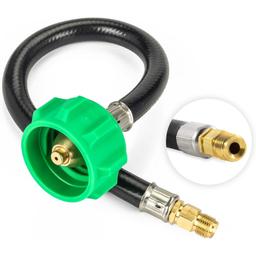 [Lifetime Warranty] 12-inch RV Pigtail Propane Hose QCC1 Connector and a 1/4 Inverted Male Flare thumbnail 0