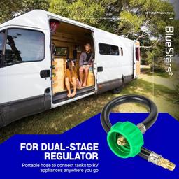 [Lifetime Warranty] 12-inch RV Pigtail Propane Hose QCC1 Connector and a 1/4 Inverted Male Flare thumbnail 6