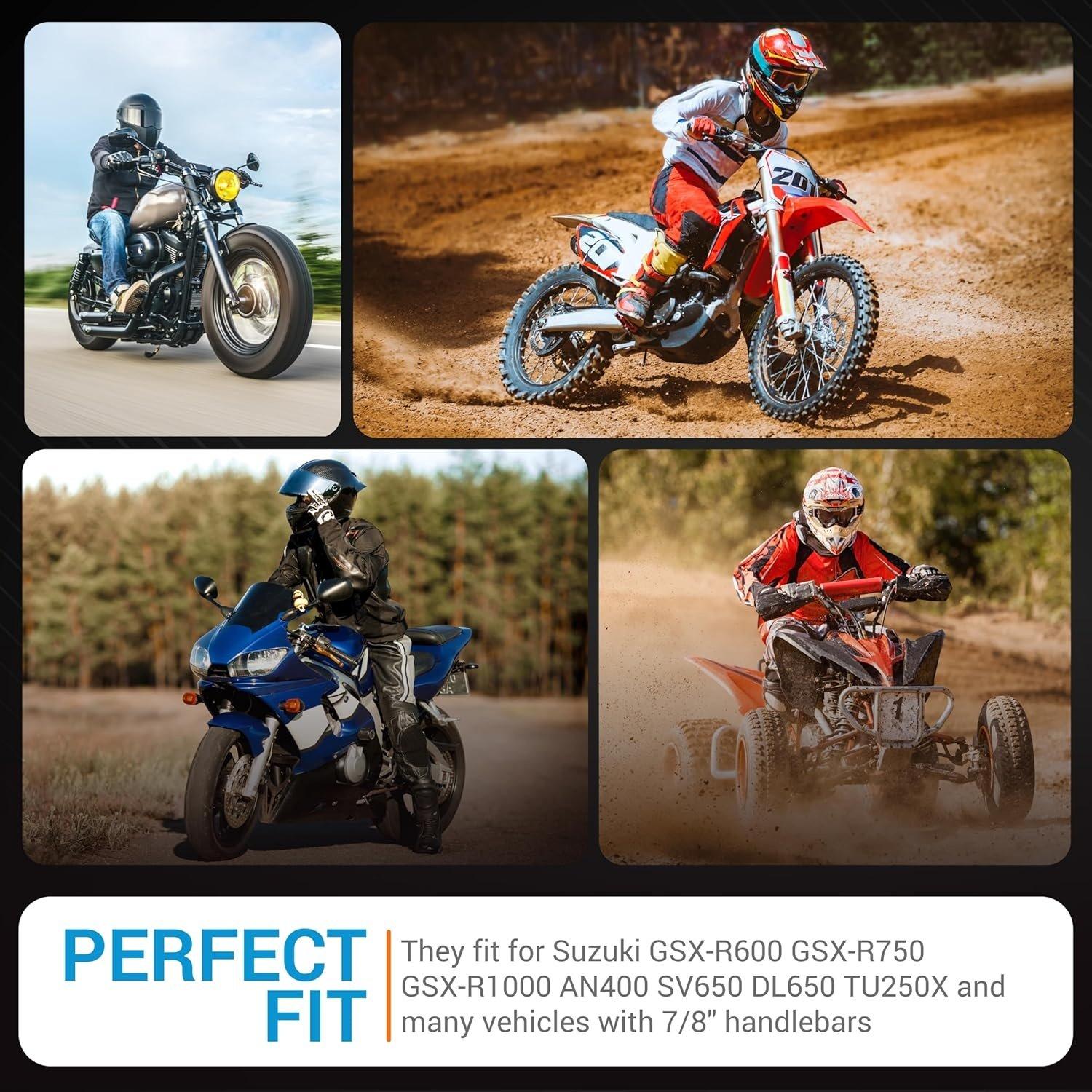 [Lifetime Warranty] Motorcycle Hand Grips for Suzuki 57110-29G02-291 & 57211-22D02-291 image 6