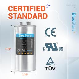 [Lifetime Warranty] 80 uF MFD ±5% 370/440 VAC 50/60 Hz CBB65 Round Run Start Capacitor - Fits AC Motor Run, Fan Start, Heat Pump thumbnail 6
