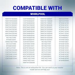 [Lifetime Warranty] W10780045 Washer Suspension Rod Replacement Kit - For Kenmore Whirlpool Washers NTW4516FW WTW4816FW2 RTW4516FW2 NTW4516FW2 NTW4605EW0 - Replaces W10537442 - Pack of 4 thumbnail 7