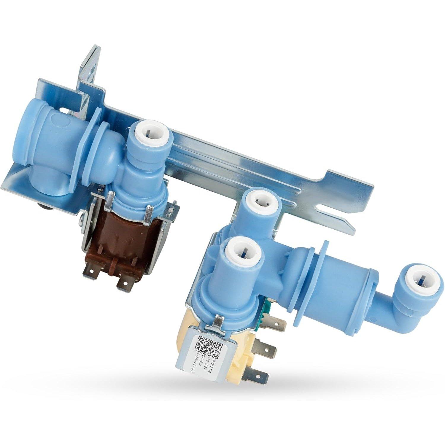 [Lifetime Warranty] 242252702 Water Inlet Valve for Refrigerator Frigidaire Kenmore Electrolux Crosley - Replaces 692163 240321801 240505101 240505102 240508101 240508102 240531101 241734301 and more image 0