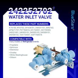 [Lifetime Warranty] 242252702 Water Inlet Valve for Refrigerator Frigidaire Kenmore Electrolux Crosley - Replaces 692163 240321801 240505101 240505102 240508101 240508102 240531101 241734301 and more thumbnail 3