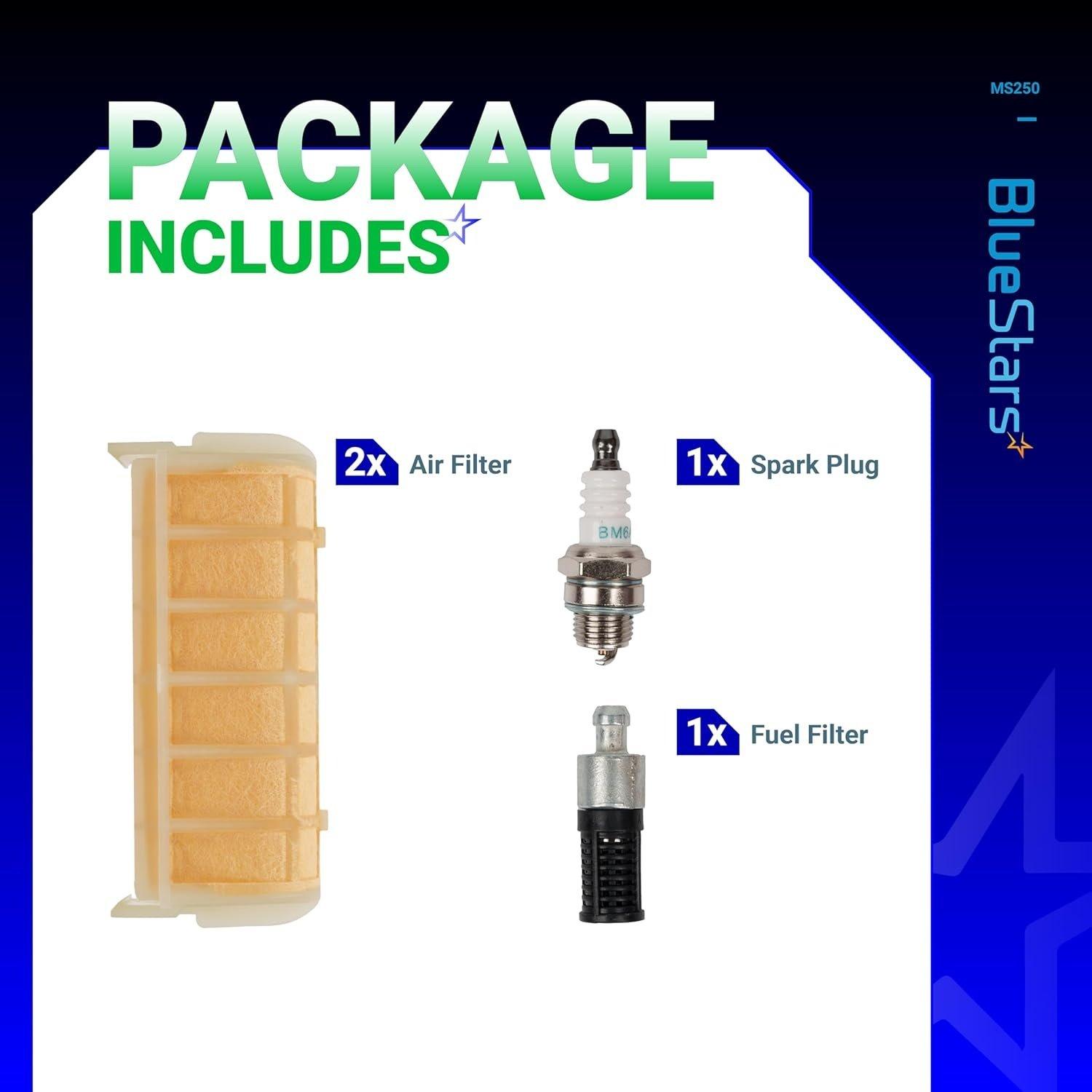 [Lifetime Warranty] MS250 Air Filter Kit with Fuel Filter Spark Plug - For Stihl Chainsaw image 2