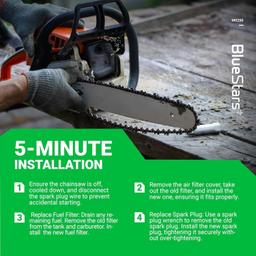 [Lifetime Warranty] MS250 Air Filter Kit with Fuel Filter Spark Plug - For Stihl Chainsaw thumbnail 6