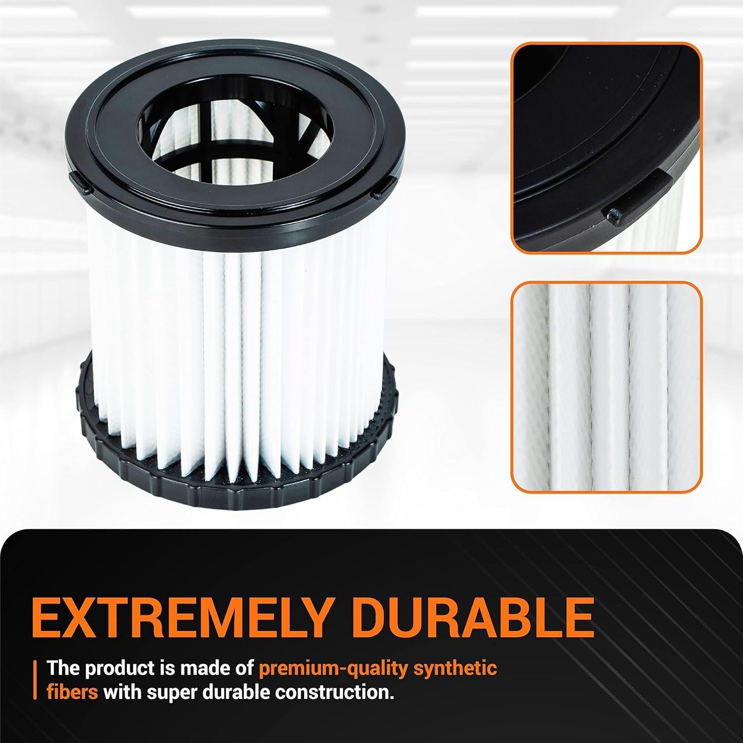 [Lifetime Warranty] DCV580H DCV581H Vacuum Replacement Filter for DEWALT DCV580H Cordless DCV581H DCV5801H 20V MAX Portable Shop Vac Vacuum 2 Gallon Tank Capacity image 5