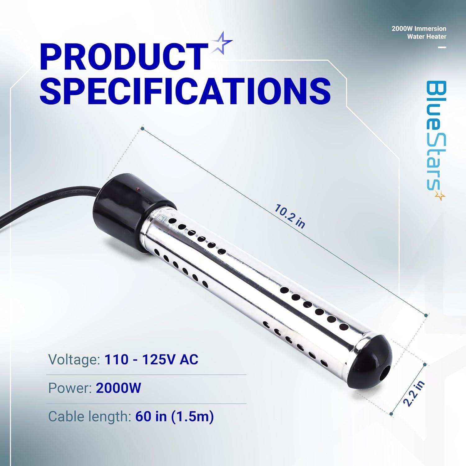 [Lifetime Warranty] 2000W Immersion Water Heater image 2