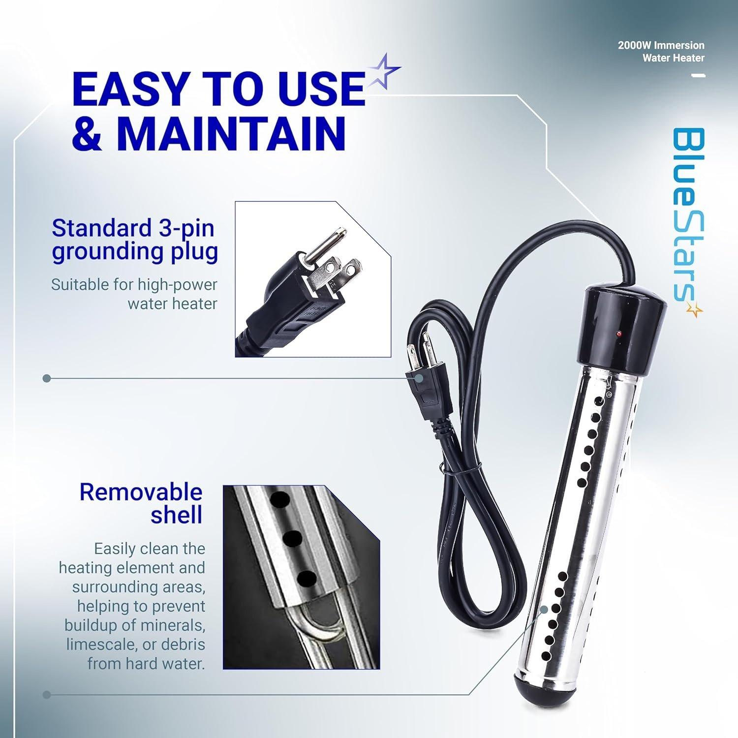 [Lifetime Warranty] 2000W Immersion Water Heater image 3