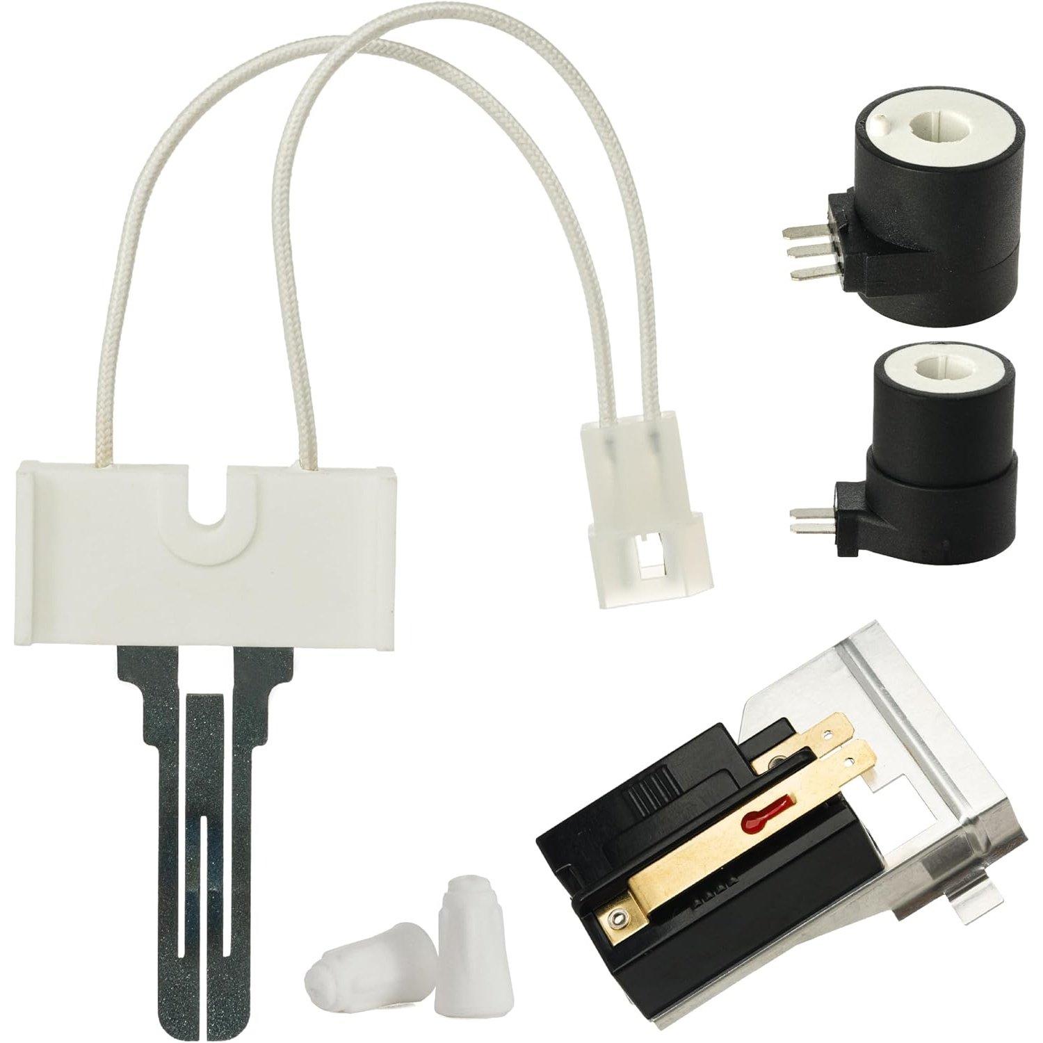 [Lifetime Warranty] 338906 Gas Dryer Flame Sensor & 279311 Igniter & 279834 Gas Valve Solenoid Coils - Fits for Whirlpool Kenmore Maytag Dryers - Replaces WP338906 AP3094251 PS334310 12001349 image 0